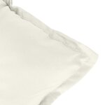 vidaXL Coussins de chaise à dossier haut lot de 4 crème mélangé tissu