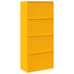vidaXL Armoire de rangement 2 Pièces Jaune moutarde 80 x 40 x 180 cm