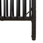 vidaXL Cloison de séparation 6 panneaux noir résine tressée