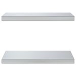 vidaXL Étagères murales 2 Pièces 50x30x3 cm argenté acier inoxydable