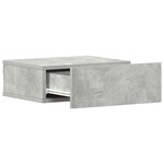 vidaXL Table de chevet flottante Gris béton Bois d'ingénierie