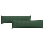 vidaXL Coussins de canapé 2 Pièces Vert foncé 145 x 40 cm