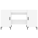 vidaXL Bureau Blanc brillant 140x50x75 cm Bois d'ingénierie