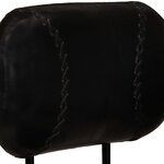vidaXL Tabourets de bar lot de 2 noir cuir de chèvre véritable