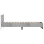vidaXL Cadre de lit sans matelas avec tête de lit gris béton 100x200cm