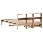 vidaXL Lit bibliothèque sans matelas 135x190 cm bois de pin massif