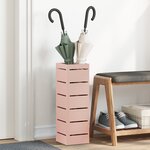 vidaXL Porte-parapluies Rose Métal Incrustations décoratives