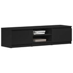 vidaXL Meuble TV Noir 140x40x35 5 cm Bois d'ingénierie
