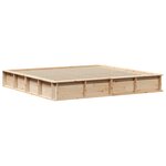 vidaXL Cadre de lit avec stockage Marron 200 x 200 cm Bois de pin