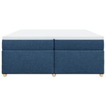vidaXL Sommier à lattes de lit avec matelas Bleu 200x200 cm Tissu