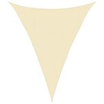 vidaXL Voile d'ombrage 160 g/m² Crème 5x7x7 m PEHD