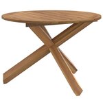 vidaXL Table de jardin Ø109x74 cm bois de teck solide