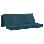 vidaXL Canapé-lit pliable 180 x 67 x 45 cm Bleu