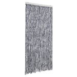 vidaXL Rideau anti-mouches argenté 100x200 cm chenille