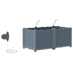 vidaXL Pots de jardin Gris clair 80 x 40 x 37.5 cm Acier