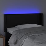 vidaXL Tête de lit à LED Noir 93x16x78/88 cm Similicuir