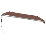 vidaXL Auvent rétractable automatique marron 500x350 cm