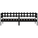 vidaXL Lit de jour sans matelas noir 90x190 cm bois de pin massif