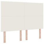 vidaXL Lit à ressorts avec matelas Crème 140x200 cm Tissu en velours côtelé