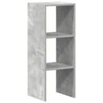 vidaXL Bibliothèque empilable gris béton 30x30x80 cm bois d'ingénierie