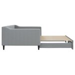 vidaXL Lit de jour avec gigogne sans matelas gris clair 100x200 cm