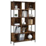 vidaXL Bibliothèque chêne fumé 102x28x172 cm bois d'ingénierie
