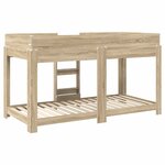 vidaXL Lit Superposé pour Enfants Chêne Sonoma 100 x 200 cm