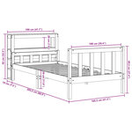 vidaXL Cadre de lit sans matelas 100x200 cm bois massif de pin