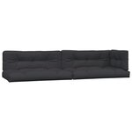 vidaXL Salon palette de jardin avec coussins 3Pièces bois d'acacia massif