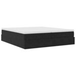 VidaXL Cadre de lit ottoman avec matelas noir 160x200 cm velours