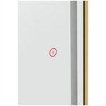 Poste de coiffure miroir éclairage led ultra-plat ovale 70 x 4 x 180 cm verre acier doré 14_0009651