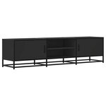 vidaXL Meuble TV noir 160x35x41 cm bois d'ingénierie et métal