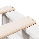 vidaXL Lit bibliothèque sans matelas blanc 140x190 cm bois pin massif