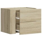vidaXL Tables de chevet murales 2 Pièces chêne sonoma 45x30x35 cm