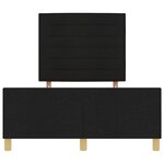 Cadre de lit en tissu noir vidaXL 160x200 cm