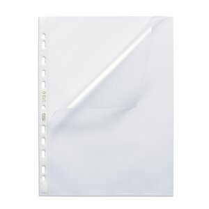 Lot de 100 pochette perforée Premium Ouverte en coin A4 12/120eme ELBA