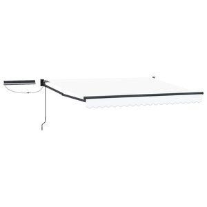 vidaXL Auvent rétractable électrique Blanc et anthracite 3 x 2 5 m
