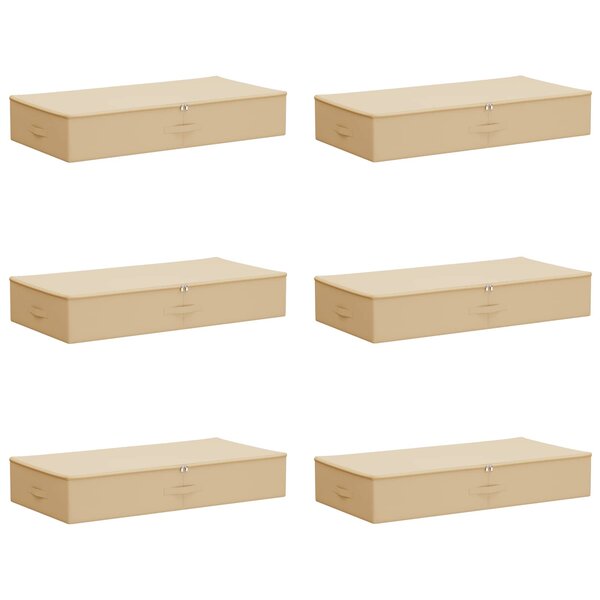 vidaXL Boîte de rangement 6 pc Tissu intissé 100 x 50 x 18 cm 90 l
