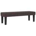 vidaXL Lit à ressort avec matelas & banc brun foncé 140x200 cm tissu