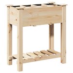 Jardinière vidaXL avec grilles 71x37x76 cm en bois massif de pin