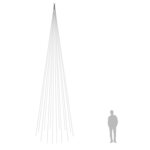 vidaXL Sapin de Noël sur mât de drapeau 1134 LED Blanc chaud 800 cm