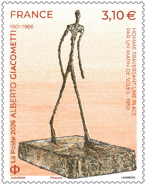 Timbre - Alberto Giacometti (1901-1966) - Lettre Verte