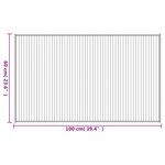 vidaXL Tapis rectangulaire marron foncé 60x100 cm bambou