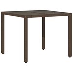 vidaXL Ensemble à manger de jardin 5 Pièces et coussins marron poly rotin
