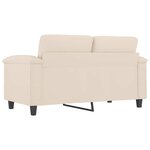vidaXL Canapé à 2 places Beige 120 cm Tissu microfibre