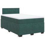 vidaXL Sommier à lattes de lit avec matelas vert foncé 120x190 cm