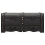 vidaXL Coffre de rangement Bois Noir 90 x 51 x 42 cm