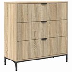 vidaXL Buffet Chêne Sonoma 79 5 x 33 x 82 cm Bois d'ingénierie