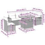 vidaXL Salon de jardin avec coussins 7 Pièces beige résine tressée