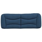 vidaXL Coussin de tête de lit Hvar bleu 120 cm tissu